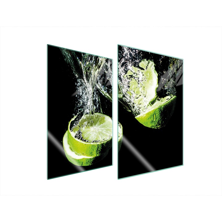 Üveg konyhai hátfalpanelek 2x35x52 cm, TMK ArtDeko, modern design, magas hőmérsékletnek ellenálló, többszínű