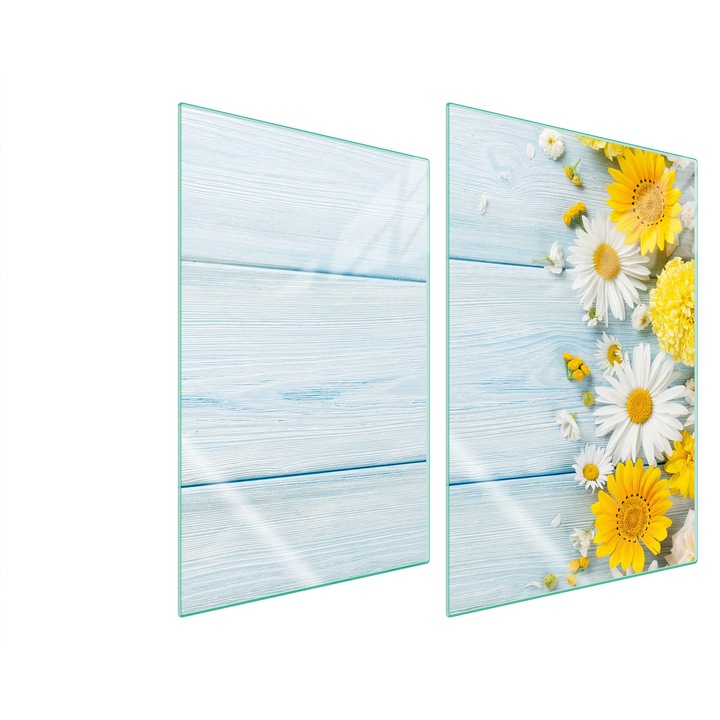 TMK ArtDeko konyhai üveg védőburkolat, 2x 35x52 cm, többszínű, magas hőmérsékletnek ellenálló