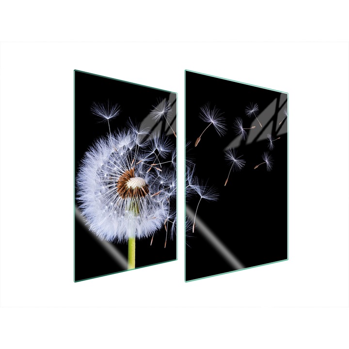 TMK ArtDeko Üveg konyhai védőlapok, 2x 35x52 cm, virágmintás