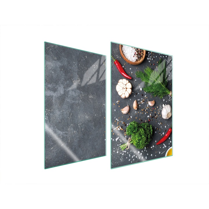 TMK ArtDeko konyhai üveg védőlapok, 2x 35x52 cm, márvány design