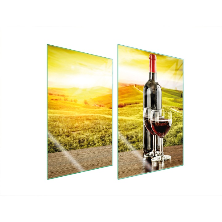 Üveg konyhai védőlemezek 2x35x52 cm, TMK ArtDeko, modern design, magas hőmérsékletnek ellenálló, többszínű