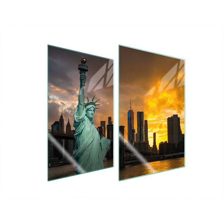 TMK ArtDeko konyhai üveg védőlemezek, 2x 35x52 cm, többszínű, magas hőmérsékletnek ellenálló