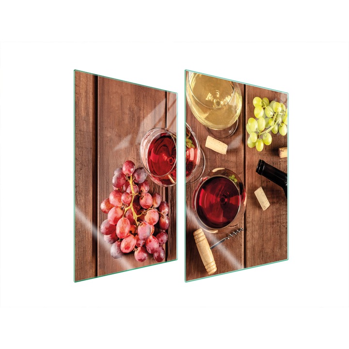 TMK ArtDeko Üveg konyhai hátfal, 2x 35x52 cm, többszínű, magas hőmérsékletnek ellenálló