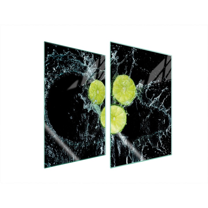 Üveg konyhai védőlap, 2x35x52 cm, TMK ArtDeko, citrus design, magas hőmérsékletnek ellenálló