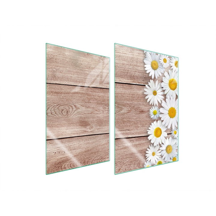 Üveg konyhai védőlemezek 2x35x52 cm, TMK ArtDeko, modern design, magas hőmérsékletnek ellenálló, többszínű