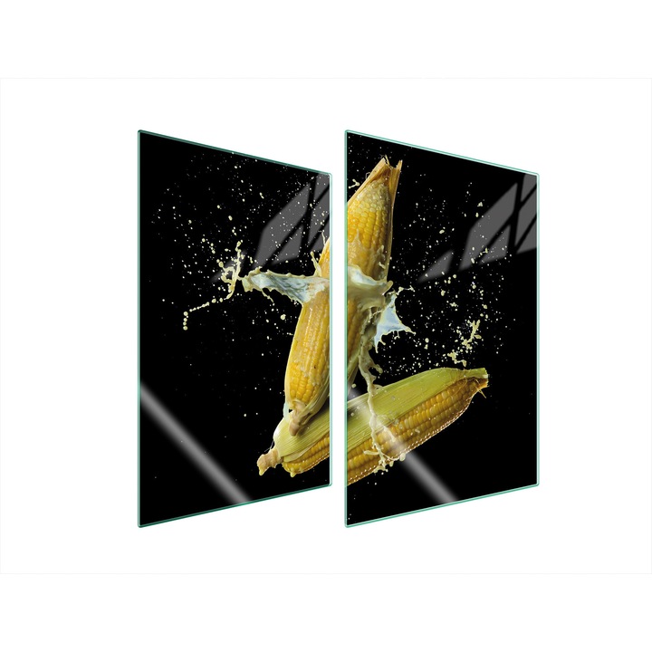 Üveg konyhai hátfal, 2x35x52 cm, TMK ArtDeko, modern design, magas hőmérsékletnek ellenálló, többszínű