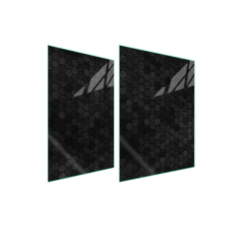 TMK ArtDeko üveg tűzhelyvédő lap, 30x40x52 cm, modern design, könnyen tisztítható