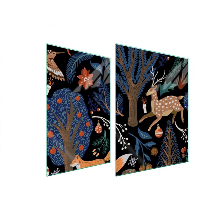 TMK ArtDeko üveg főzőlap védő, 30x40x52 cm, modern design, könnyen tisztítható, többszínű