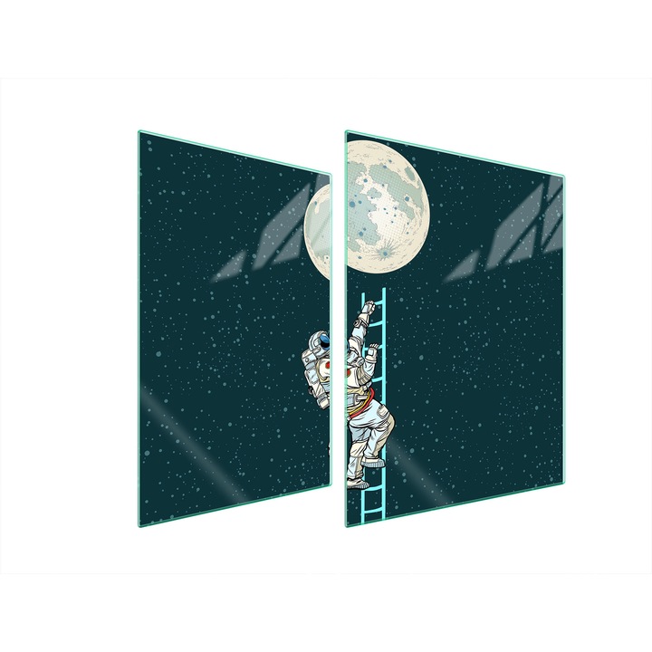 TMK ArtDeko üveg tűzhelyvédő lap, 30x40x52 cm, modern design, könnyen tisztítható