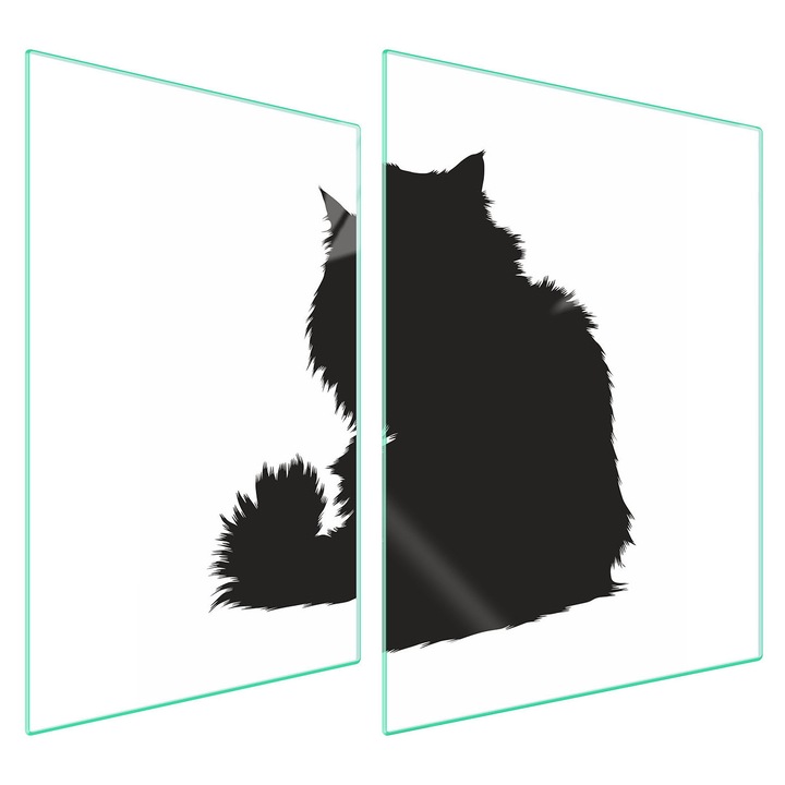 TMK ArtDeko üveg tűzhelyvédő lap, 30x40x52 cm, modern design, könnyen tisztítható