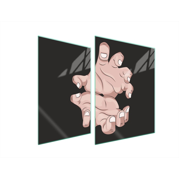 TMK ArtDeko üveg tűzhelyvédő lap, 30x40x52 cm, modern design, könnyen tisztítható