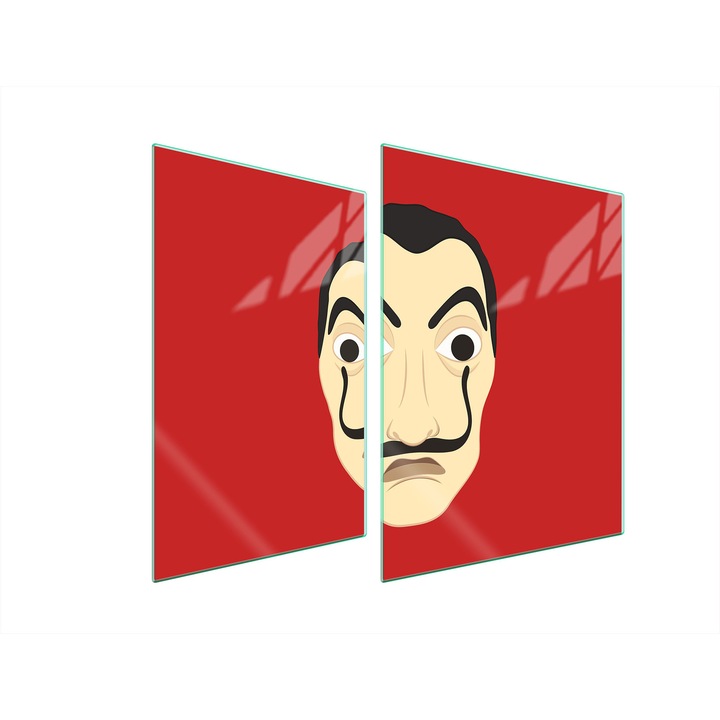 TMK ArtDeko üveg tűzhelyvédő lap, 30x40x52 cm, modern design, könnyen tisztítható