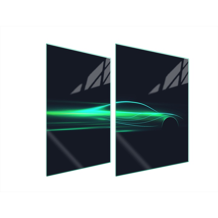 TMK ArtDeko üveg tűzhelyvédő lap, 30x40x52 cm, modern design, könnyen tisztítható