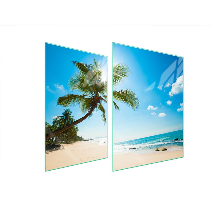 TMK ArtDeko üveg tűzhelyvédő lap, 30x40x52 cm, modern design, könnyen tisztítható