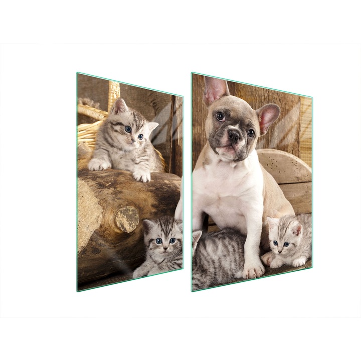 Üveg tűzhelyvédő lap 30x40x52 cm, TMK ArtDeko, modern design, könnyen tisztítható