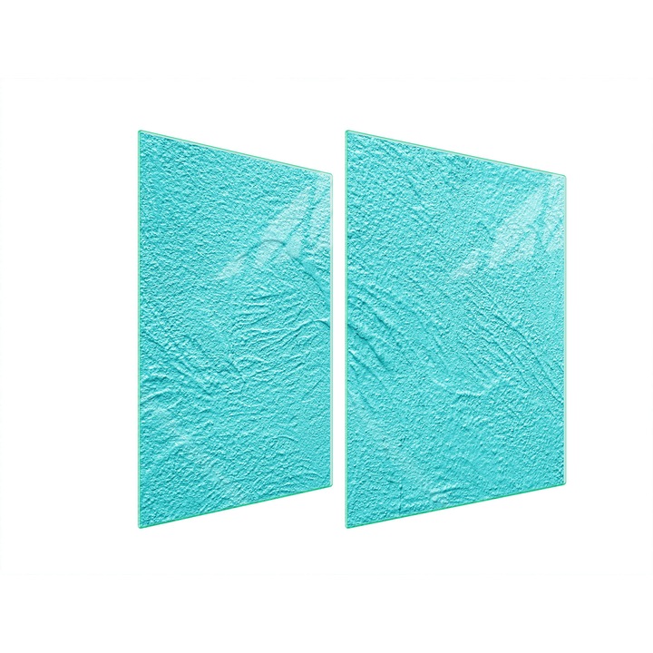 TMK ArtDeko üveg tűzhelyvédő lap, 30x40x52 cm, márvány design, szettben