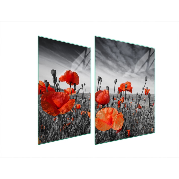 Üveg tűzhelyvédő lap 30x40x52 cm, TMK ArtDeko, modern design, könnyen tisztítható