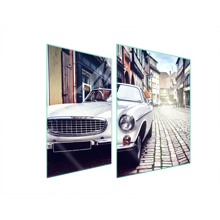 TMK ArtDeko üveg tűzhelyvédő lap, 30x40x52 cm, modern design, könnyen tisztítható