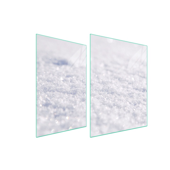 TMK ArtDeko üveg főzőlap védő, 30x40x52 cm, modern design, könnyen tisztítható, fehér