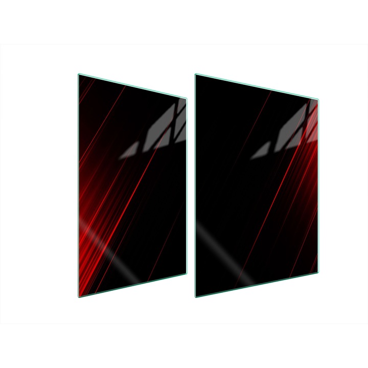 TMK ArtDeko üveg főzőlap védő, 30x40x52 cm, modern design, könnyen tisztítható, átlátszó