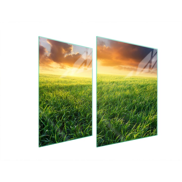 TMK ArtDeko üveg tűzhelyvédő lap, 30x40x52 cm, modern design, könnyen tisztítható