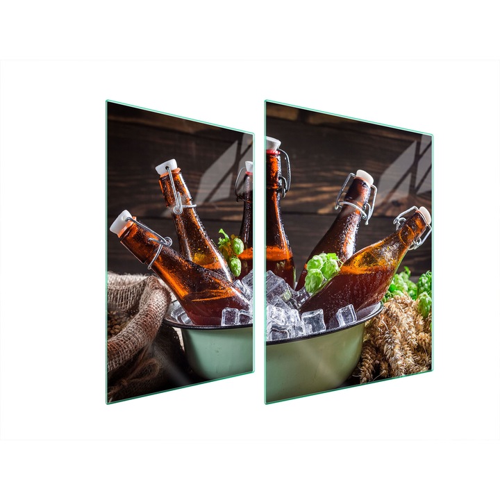 TMK ArtDeko üveg tűzhelyvédő lap, 30x40x52 cm, modern design, könnyen tisztítható