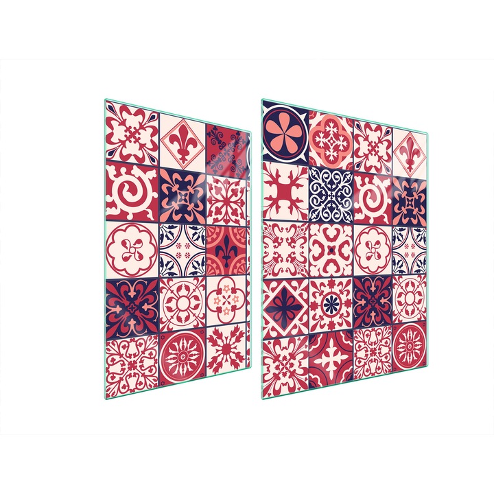 TMK ArtDeko üveg főzőlap védő, 30x40x52 cm, mozaik design, multifunkcionális