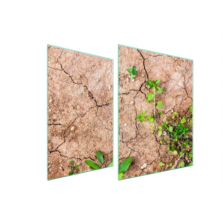 TMK ArtDeko üveg főzőlap védő, 30x40x52 cm, növényi mintával