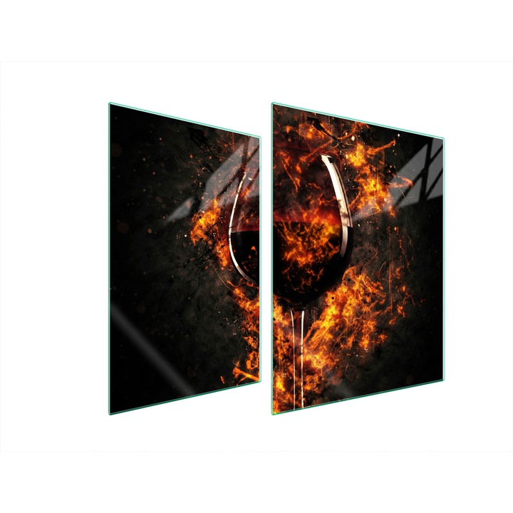 TMK ArtDeko üveg főzőlap védő, 30x40x52 cm, modern design, könnyen tisztítható, többszínű