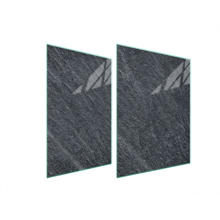 TMK ArtDeko üveg tűzhelyvédő lap, 30x40x52 cm, márvány design, multifunkcionális