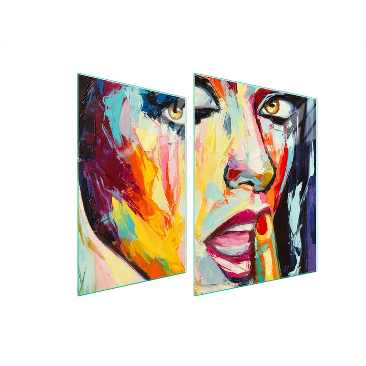 TMK ArtDeko üveg tűzhelyvédő lap, 30x40x52 cm, modern design, könnyen tisztítható, átlátszó