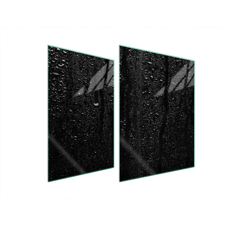 TMK ArtDeko üveg tűzhelyvédő lap, 30x40x52 cm, modern design, könnyen tisztítható, átlátszó