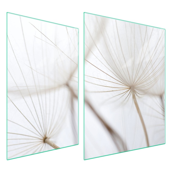 TMK ArtDeko üveg főzőlap védőlap, 30x40x52 cm, virágos design