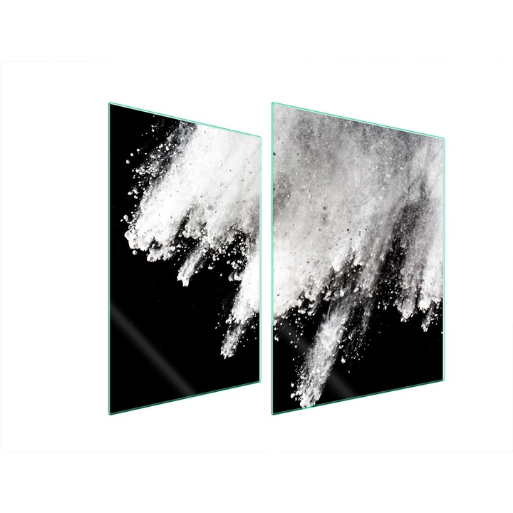 TMK ArtDeko üveg tűzhelyvédő lap, 30x40x52 cm, modern design, könnyen tisztítható