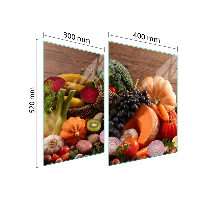 TMK ArtDeko üveg főzőlapvédő, 30x40x52 cm, modern design, könnyen tisztítható