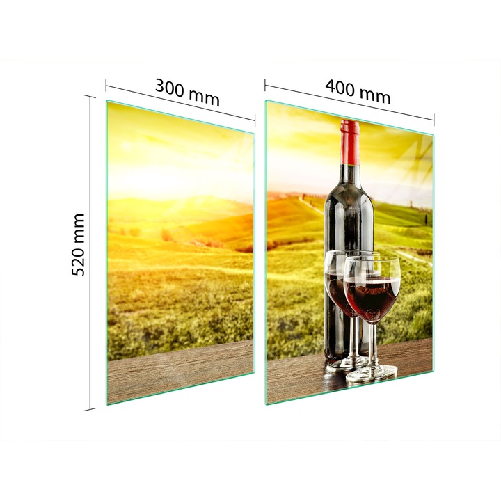 TMK ArtDeko üveg főzőlap védő, 30x40x52 cm, modern design, könnyen tisztítható, többszínű