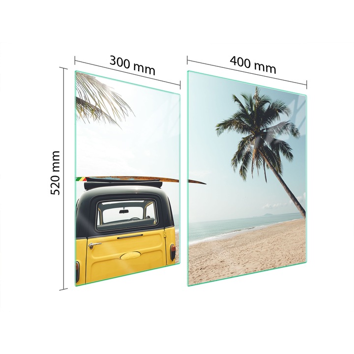 TMK ArtDeko üveg főzőlap védő, 30x40x52 cm, modern design, könnyen tisztítható