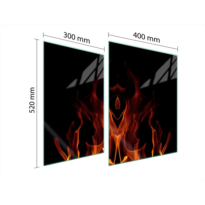 TMK ArtDeko üveg főzőlap védő, 30x40x52 cm, modern design, könnyen tisztítható