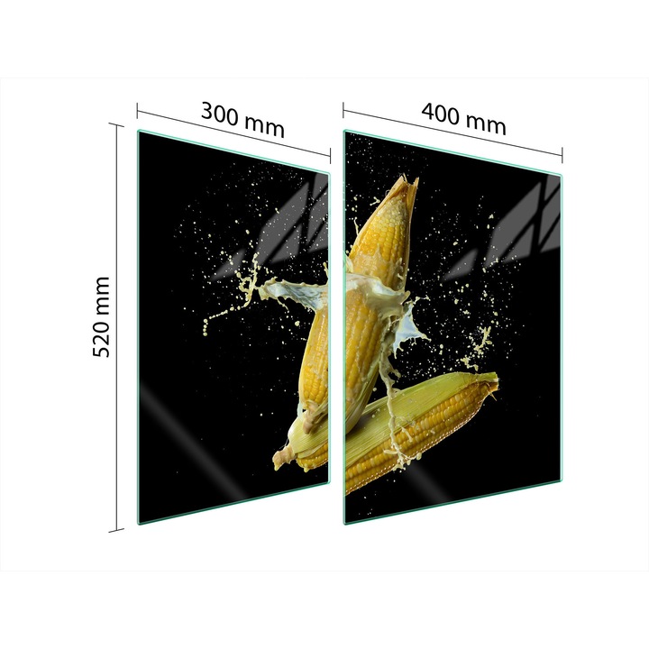 TMK ArtDeko üveg főzőlap védő, 30x40x52 cm, modern design, könnyen tisztítható