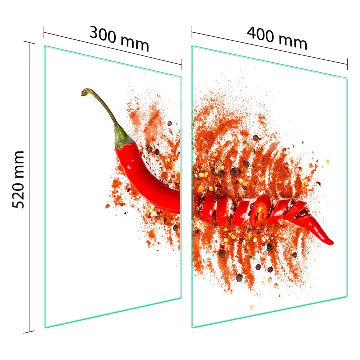 TMK ArtDeko üveg főzőlap védő, 30x40x52 cm, modern design, könnyen tisztítható, többszínű