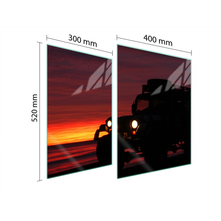 TMK ArtDeko üveg főzőlap védő, 30x40x52 cm, modern design, könnyen tisztítható