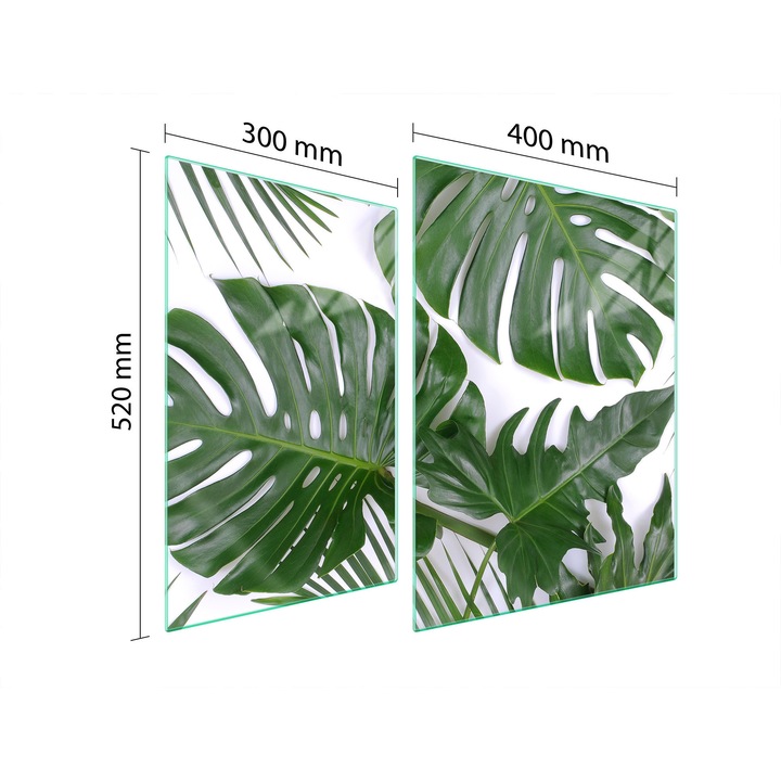 Üveg védőlap tűzhelyhez 30x40x52 cm, TMK ArtDeko, modern design, magas hőmérsékletnek ellenálló, többszínű