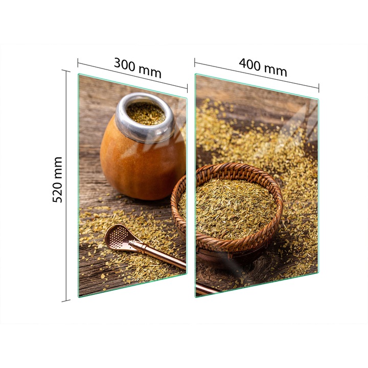 TMK ArtDeko üveg tűzhelyvédő lap, 30x40x52 cm, modern design, könnyen tisztítható