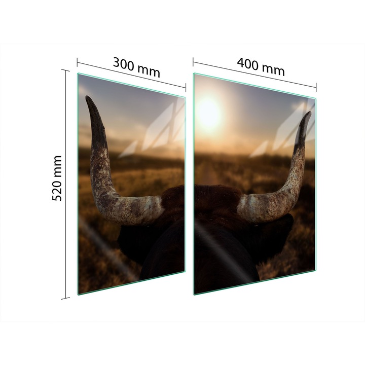 TMK ArtDeko üveg tűzhelyvédő lap, 30x40x52 cm, modern design, könnyen tisztítható