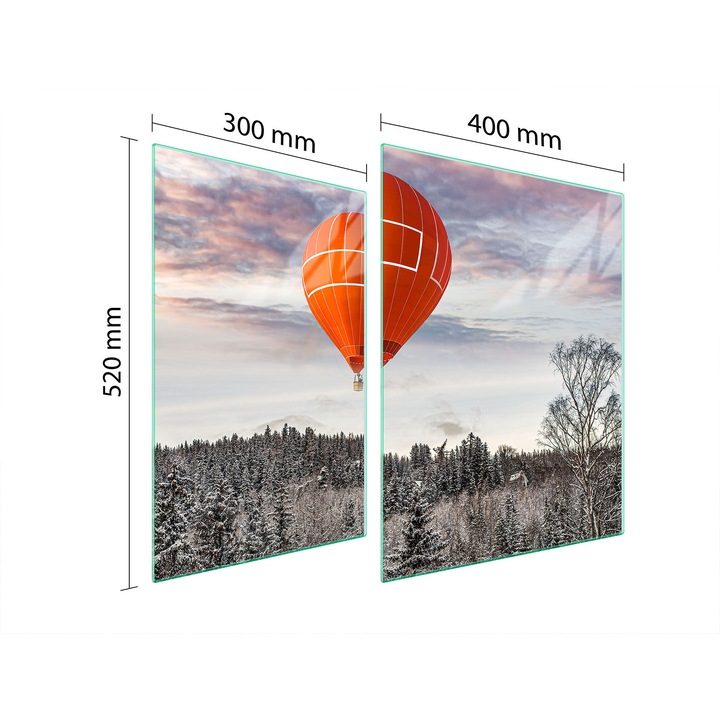 TMK ArtDeko üveg tűzhelyvédő lap, 30x40x52 cm, modern design, könnyen tisztítható