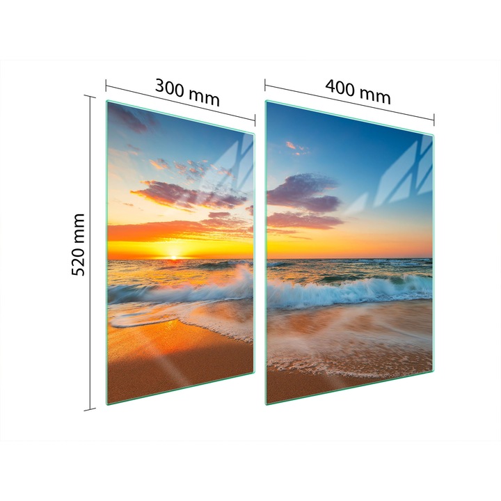 TMK ArtDeko üveg főzőlap védő, 30x40x52 cm, modern design, könnyen tisztítható, többszínű