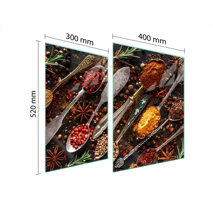 TMK ArtDeko üveg főzőlap védő, 30x40x52 cm, modern design, könnyen tisztítható, többszínű