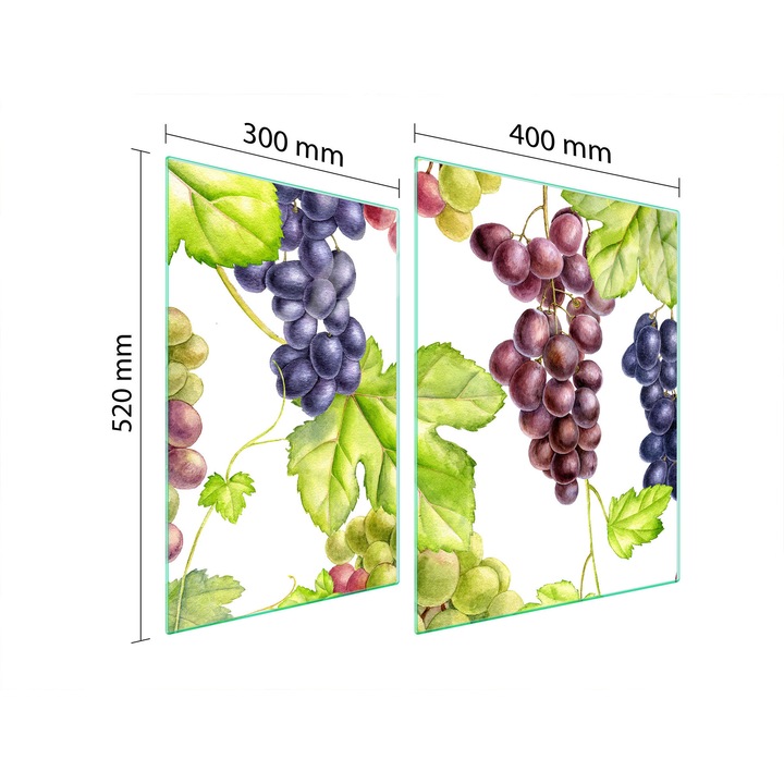 TMK ArtDeko üveg főzőlap védő, 30x40x52 cm, modern design, könnyen tisztítható, többszínű