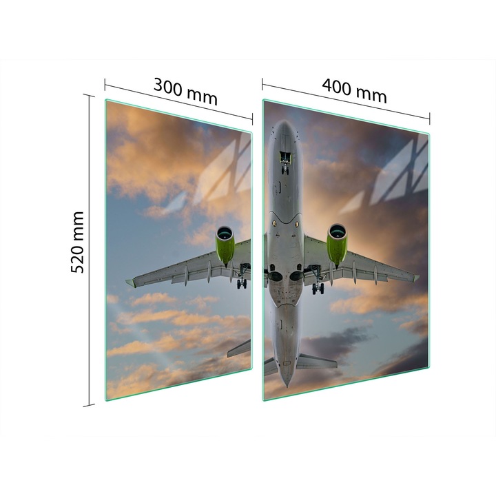 TMK ArtDeko üveg tűzhelyvédő, 30x40x52 cm, modern design, könnyen tisztítható