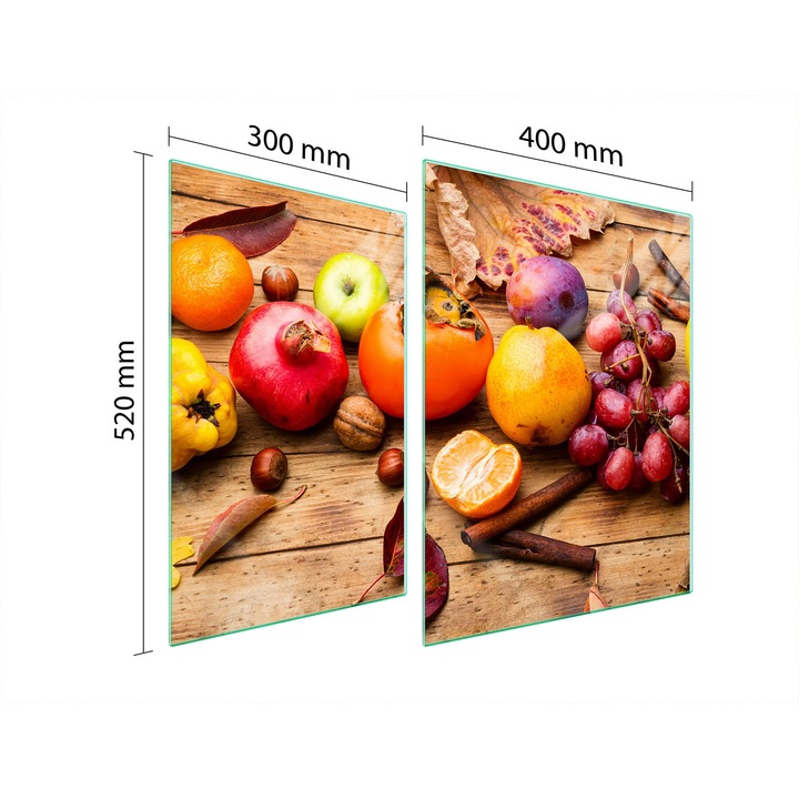 TMK ArtDeko üveg főzőlap védő, 30x40x52 cm, modern design, könnyen tisztítható, többszínű